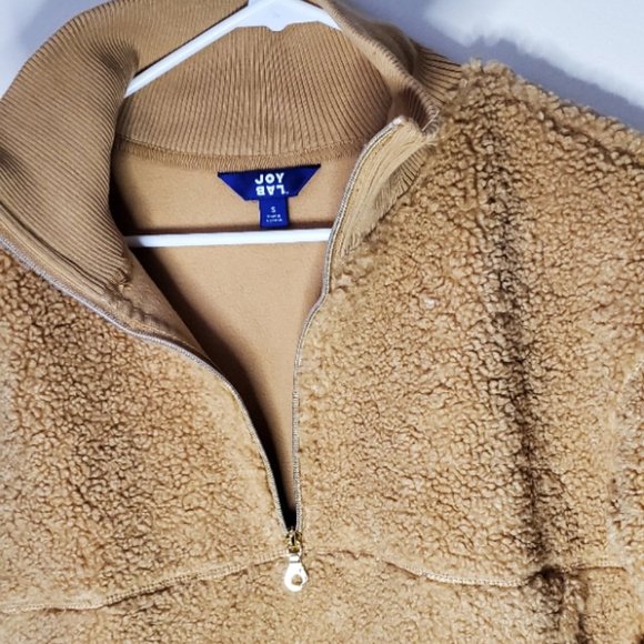 NWT Joy Lab 1/4 Zip Up Pullover, Cappuccino - Picture 3 of 4